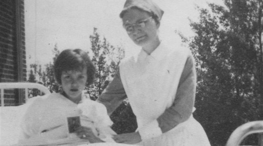 Sister Rose Jolicoeur and patient