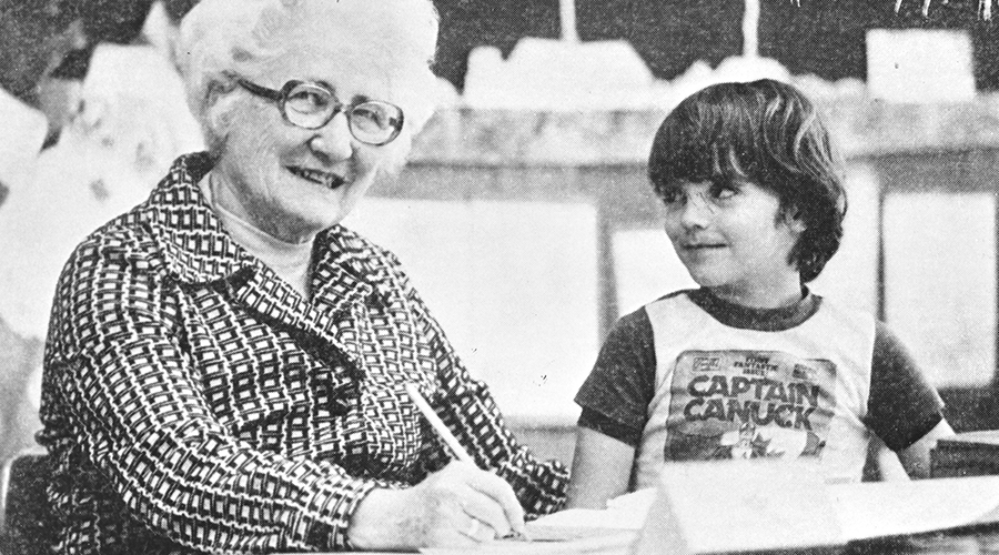 Sister Florence MacDougall and student