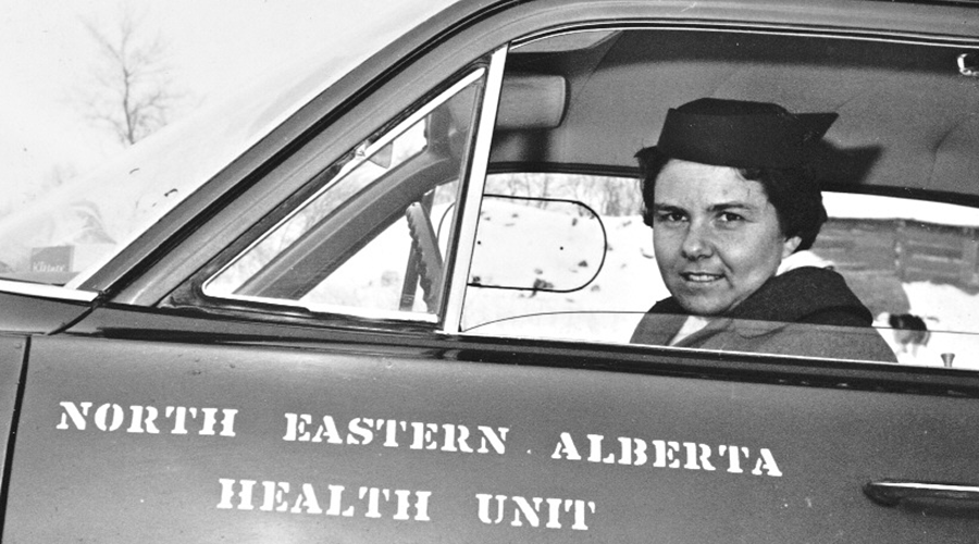 Sister Mary Halder on a public health visit