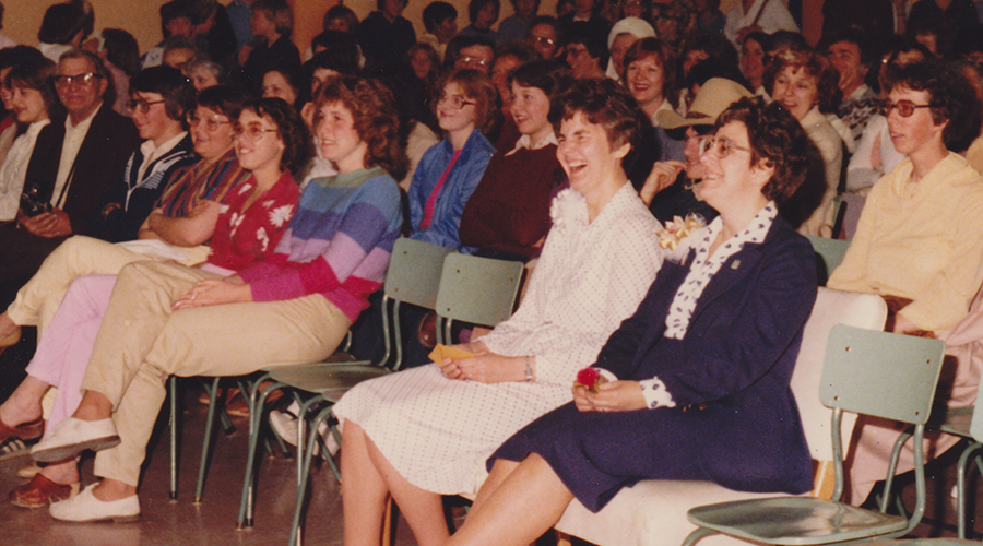 Sisters Hartman and Camozzi at a parish farewell