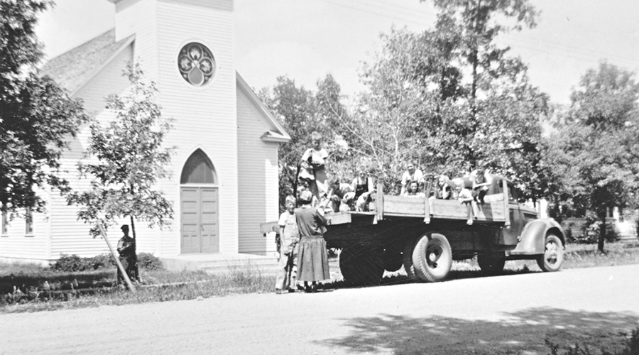 Sister Morrison and catechism students