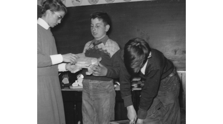 Sister Lena Renaud with students