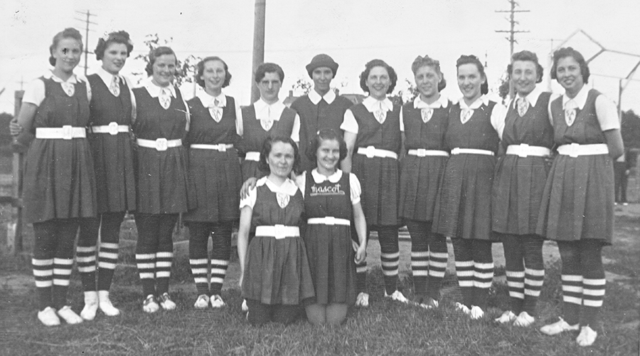 Sister Rose with baseball team