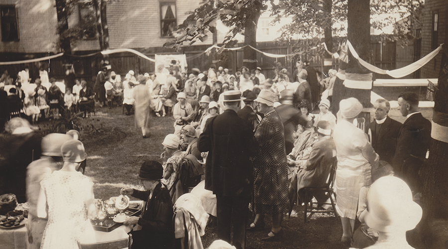 Halifax residence garden party