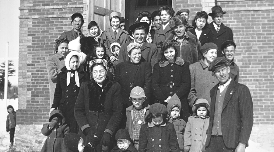 Sister Kelly outside St. Francis Xavier Church