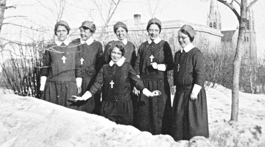 Sisters in the snow