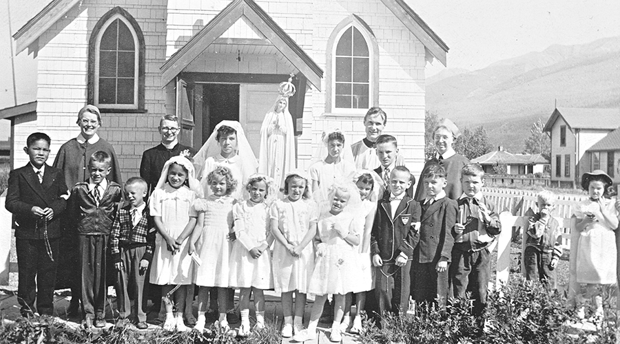 First Communion class in McBride, BC