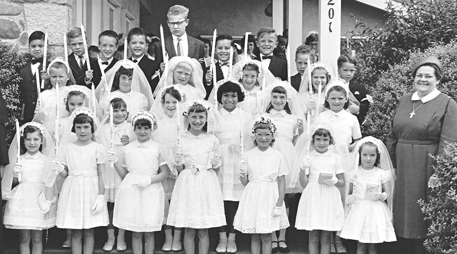 First Communion class in Lulu Island, BC