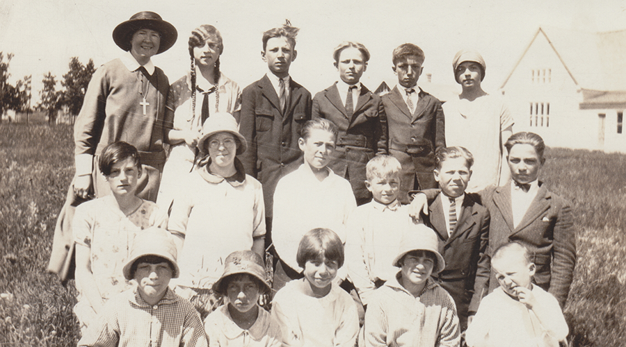 Sister Florence Regan with first religion class